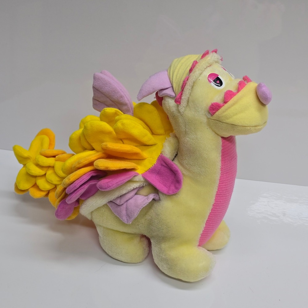 Vtg Ganz Plush Hasbro Be Mores Yellow Dragon Dinosaur Transforming Plushie 1987